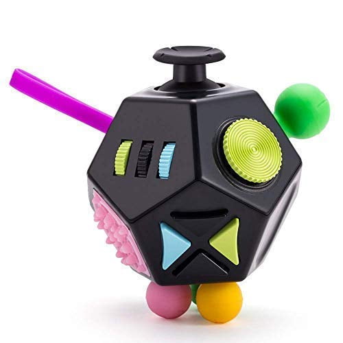 12 Sides Fidget Cube Toys Relieves Stress And Anxiety For Kids Teens And Adults With Add Ocd Adhd Autism Black B2 Walmart Com Walmart Com