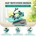 thumbnail image 6 of 8 in 1/6 in 1 Heat Press Machine, Sublimation Heat Press, 360° Swing Away Digital Heat Transfer Multifunction Heat Transfer Sublimation Combo for T-Shirt, Cap, Mug, Plate, Pillow, Bag, 6 of 7