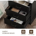 thumbnail image 4 of FANRAL 3 Drawer Farmhouse Nightstand,Wooden Bedside Table with Anti-Tip Safety,Storage End Table for Bedroom Living Room,Black Night Stand, 4 of 6