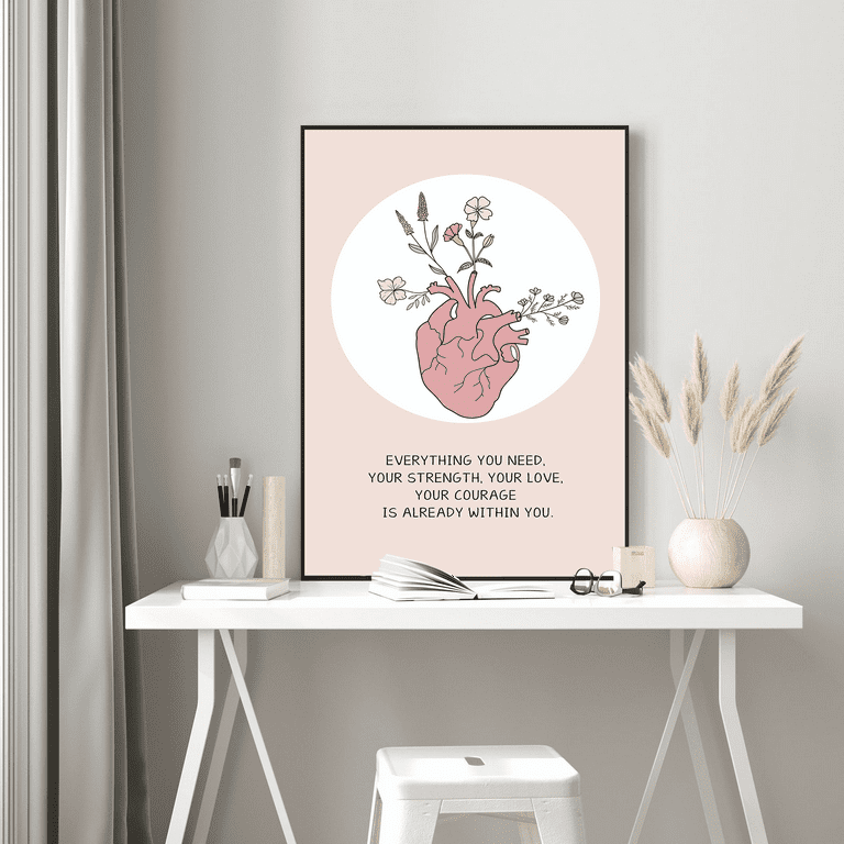 HR Office Decor Women Office Set of 3 Prints Inspirational Courage Quote  Printable Wall Art Leadership Motivational Quote Office Accessories 