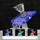 thumbnail image 2 of Dinheiro Grifo de lavabo de estilo europeo con revestimiento de bronce, cascada de vidrio transparente, iluminación LED, agua fría y caliente, grifo para lavabo de baño (color: plata), 2 of 4