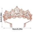thumbnail image 3 of Queen Crystal Tiara for Women with Comb, Rhinestone Goddess Crown for Wedding Bride, Birthday, Princess Party, Prom, Pageant and Bridal Shower Hair Accessories, 3 of 7