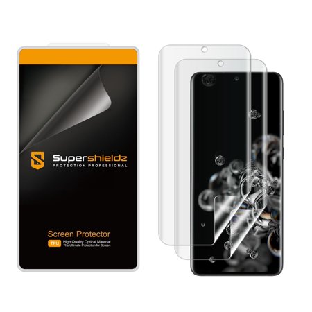 [2-Pack] Supershieldz for Samsung Galaxy S20 Ultra Screen Protector, Anti-Bubble High Definition (HD) Clear Shield