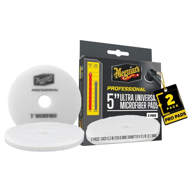 Paquete Profesional de 2 Almohadillas de Microfibra Meguiar's de 5"
