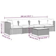 thumbnail image 4 of vidaXL 5 Piece Garden Lounge Set with Cushions Poly Rattan Grey, 4 of 5
