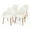 Cream, variant on Set of 4 Modern Dining Upholstered Armchairs, Comfortable Chairs for Kitchen, Dining, Living Room Accent Chairs w Armrest, Wood Legs, Padded Seat, Cream Color