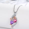 thumbnail image 7 of Taioiat Double Birthstone Necklaces for Women 18K Gold Plated Birthstone Rose Flower Jewelry Anniversary Valentines Day Mother's Day Birthday Gifts for Her Wife Girlfriend Mom, 7 of 7