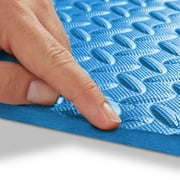 Philosophy Gym Pack of 30 Exercise Flooring Mats - 24 x 24 Inch Foam Rubber Interlocking Puzzle Floor Tiles - Blue
