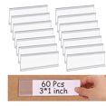 thumbnail image 1 of Miangastore 20pcs Transparent Adhesive Label Holders For Office Organization Shelf Price Tags Library Supplies Storage Box Classification Pvc, 1 of 8