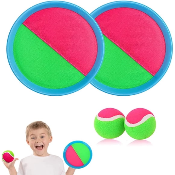 Toss and Catch Game Set Outdoor Yard Games Beach Toys Backyard 2 Paddles 2 Balls Birthday Gift Ideal
