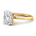 thumbnail image 5 of Forever Jewels 2.50 Ct Oval Cut Moissanite Women Solitaire Engagement Ring 14K Yellow Gold Plated, 5 of 5