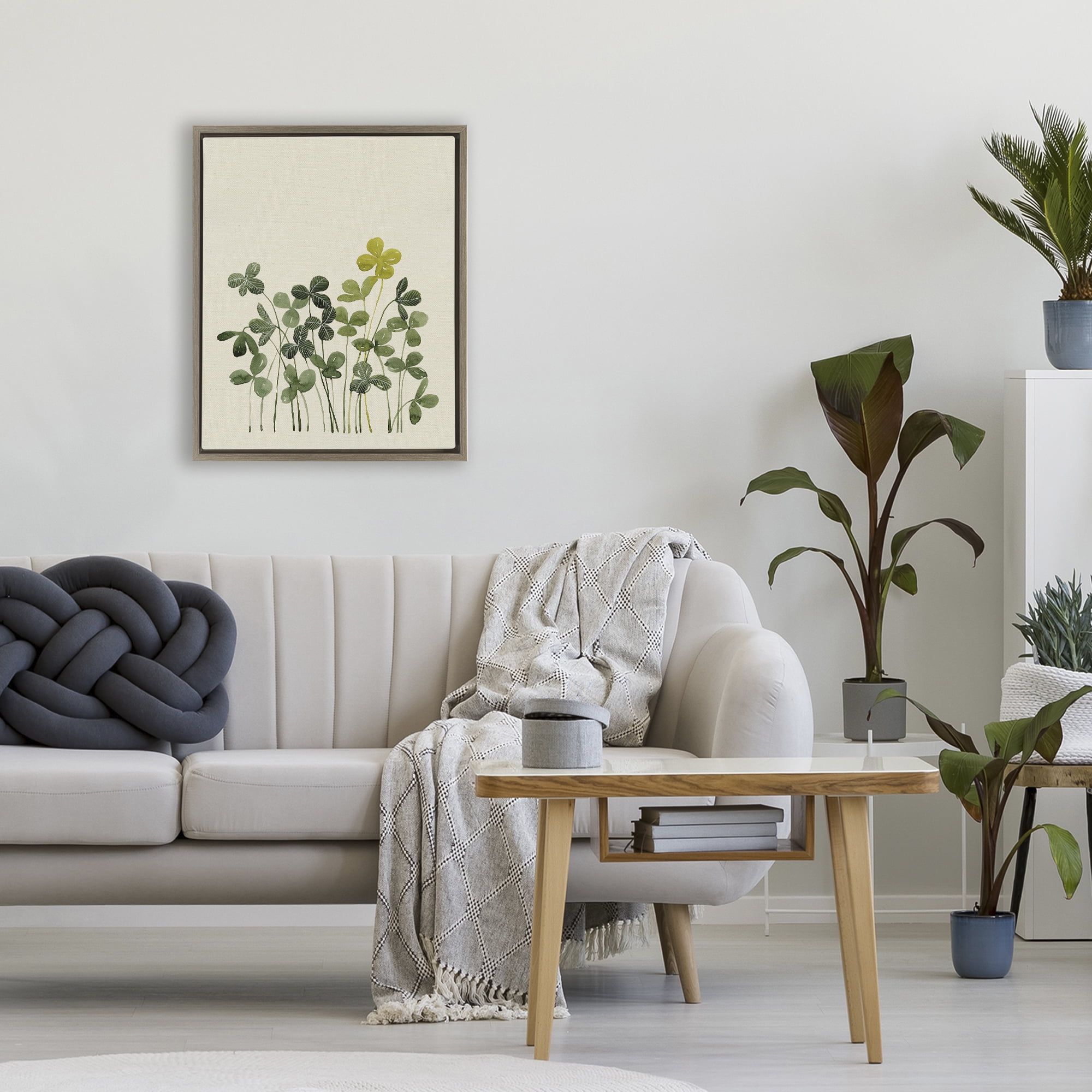 Hidden Gems Botanicals Brown Framed Floater Canvas Wall Art, design by Grace Popp