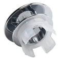 2pc Bathroom Basin Sink Hole Overflow Replacement Cover Chrome Round