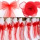 thumbnail image 1 of Lazos de organza rojos para sillas para decoración de eventos, 50 piezas con una textura transparente y durabilidad sorprendentes, 1 of 5