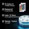 thumbnail image 2 of 4PCS Submersible LED Lights with Remotes RGB 16 Colors Waterproof Pond Lights Underwater Lights for, 2 of 8