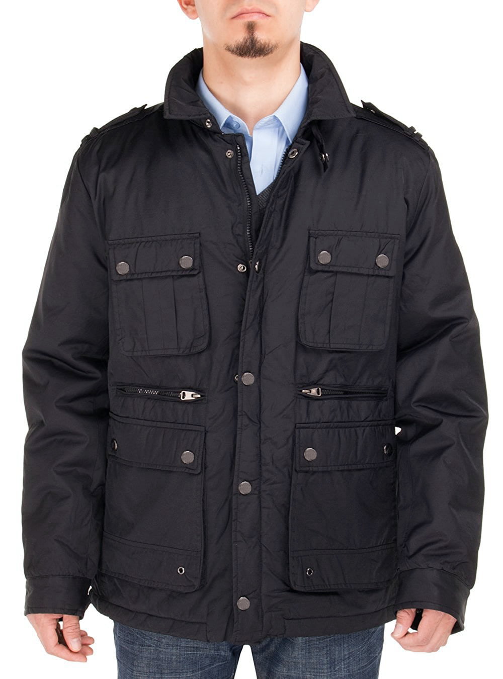 LN LUCIANO NATAZZI Mens Lightly Thermal Padded Jacket 
