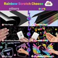 thumbnail image 5 of ZMLM Rainbow Scratch Paper Kit: 117Pcs Magic Art Craft Stuff Supplies Black Drawing Pad for Age 3-12 Kids Children Girl Boy DIY Toy Activity Educational|Party Faver|Christmas Birthday Gifts, 5 of 6