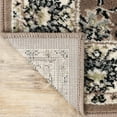 thumbnail image 4 of Superior Lille Traditional Floral Indoor Runner Rug, Brown, 2' 7" x 12', 4 of 8