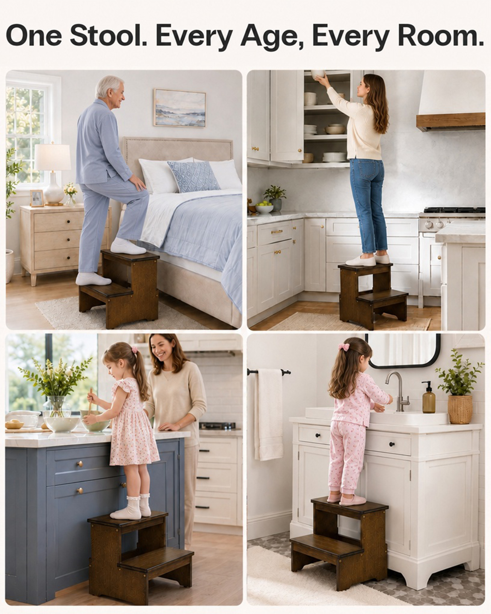 StrongTek Bamboo 2-Step Stool, 350 lb Capacity, Anti-Slip photo 6