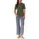 thumbnail image 2 of INSPIRAR CHIC Blusas de Verano para Mujeres de Color Sólido con Lazo en el Cuello y Mangas Cortas para Usar en el Trabajo Verde Oliva L, 2 of 5