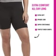 thumbnail image 3 of Hue Women's High Waist Blackout Cotton Bike Shorts, Assorted Hosiery, Black, X-Large US, 3 of 4