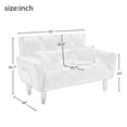 Futon Sofa Bed Convertible Folding Modern Round Arm Tufted Sleeper Sofa