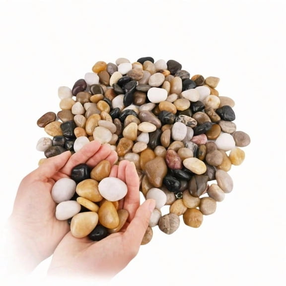 Natural River Rocks 12 Inch Ornamental Polished Pebbles Pebbles for Indoor Plants Small Rocks Decorative Rocks for Potted Plants Aquarium Gravel River Rocks for PlantsAquarium Fish Tank Vases 1 LB