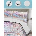 thumbnail image 4 of Colorful Southwestern Twin XL Size Down Alternative Comforter, Lightweight Comforter Quilt Bedding Set with Pillow Shams Modern Geometric Abstract Art All Seasons Bed Comforter Duvet Insert 68"x98", 4 of 7