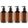 thumbnail image 1 of 4pcs 500ml Refillable Pump Bottles Plastic Soap Dispenser Bottles For Gel Shampoo Lotion, 1 of 1