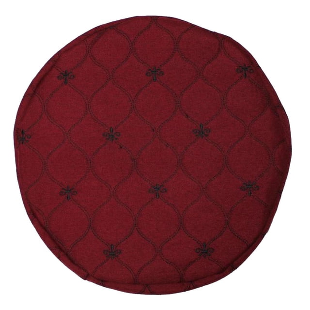 Cubierta de Repuesto de Taburete Extraíble Gruesa Silla de Oficina forma forma forma Funda de Asiento Escritorio Salón Red_33cm BLESIY Cubierta de asiento de taburete redondo