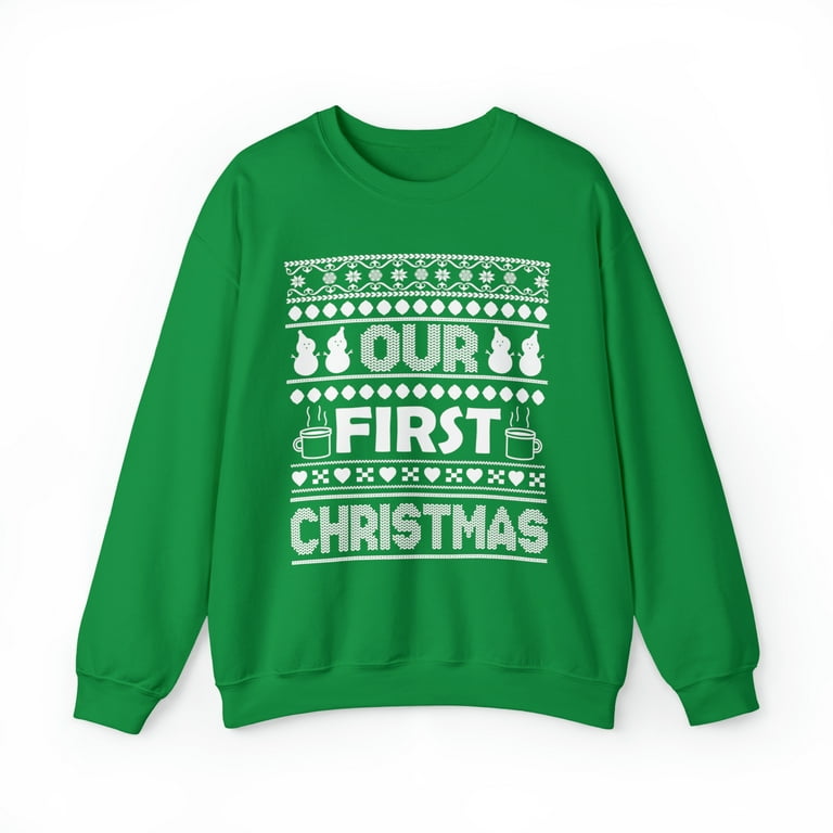 Our First Christmas Couples Sweatshirt Ugly Sweater Unisex