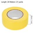 thumbnail image 2 of Uxcell 6Pcs 25mm 1 inch Wide 20m 21 Yards Masking Tape Painters Tape Rolls Yellow, 2 of 5