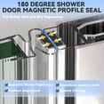 thumbnail image 2 of Hasipu 44-48" W x 76" H Shower Door, Frameless Single Sliding Shower Door with 5/16" (8mm) Crystal Clear Tempered Glass Door Bathroom Enclosure Silve, 2 of 6