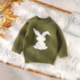 thumbnail image 5 of KAUOD Baby Boys Girls Easter Knit Sweater Cute Bunny Crewneck Pullover Sweater Long Sleeve Sweatshirt Fall Clothes, 5 of 9