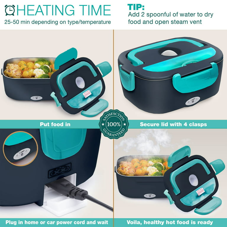 40W Electric Lunch Box Food Warmer Leak proof Portable Food Heater