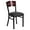 Mahogany Wood Back/Black Vinyl Seat/Black Metal Frame, variant on Flash Furniture HERCULES Series Black 4 Square Back Metal Restaurant Chair - Mahogany Wood Back, Black Vinyl Seat