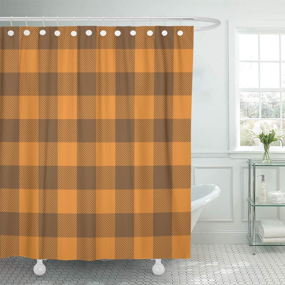 PKNMT Gray Halloween Tartan Autumn Color Panel Plaid Flannel Patterns