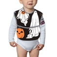 thumbnail image 6 of Zufioo Halloween Ghosts And Pumpkins Print Toddler Adjustable Waterproof Bib, 11.6x15 Inch Feeding Bib Suitable for 6-24 Month Babies, 6 of 8