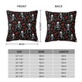 thumbnail image 3 of Rateoe Skeleton with Roses Pattern Throw Pillow Cover Premium Pillow Stuffer Sham Square for Decorative Cushion Bed Couch Sofa(Pillow insert not included), 3 of 8