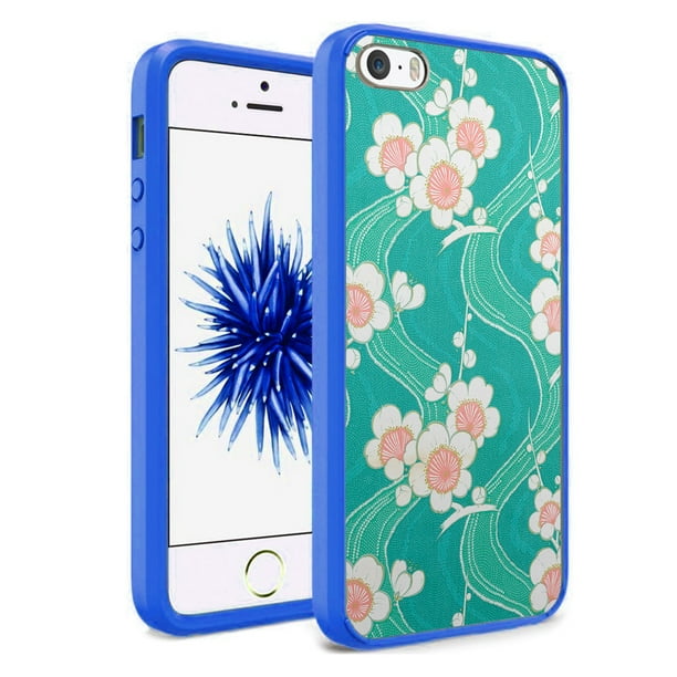 Capsule Case Compatible With Iphone Se 16 First Gen Iphone 5s Iphone 5 Fusion Slim Thin Fit Hybrid Soft Grip Protective Shockproof Blue Case Cover Mint Cherry Blossom Walmart Com