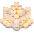 thumbnail image 1 of 50 Velas Naturales Sin Fragancia, 8 Horas de Duraci&oacute;n, Velas de T&eacute; Sin Aroma para Bodas, Navidad, Halloween y Decoraci&oacute;n de Hogar (50, Blanco-8 horas), 1 of 9