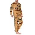thumbnail image 2 of Yiaed Brown Mushrooms Print Men’s Pajamas Set - Long Sleeve Button Down Sleep Shirt and Pajama Bottoms Sleepwear Set Mens Pjs Sets Men's Pajama Bottoms-Medium, 2 of 7