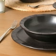 thumbnail image 7 of Stone Lain Oasis 12-Piece Dinnerware Set Stoneware, Black, 7 of 7