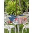 thumbnail image 3 of Outdoor Tablecloth with Umbrella Hole for Patio/Picnic/Party/Camping, Summer Lemons Waterproof Table Cloth Round Cover Washable, Coastal Nautical Shell Crab Vintage Art (Dia 60"), 3 of 8
