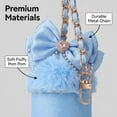thumbnail image 3 of Bling Tumbler Accessories Kit for Stanley 20/30/40 oz Tumblers, Sparkly Blue Bow Decor Set with Straw Topper, Handle Strap, Cup Boot & Chain Charms, 3 of 5