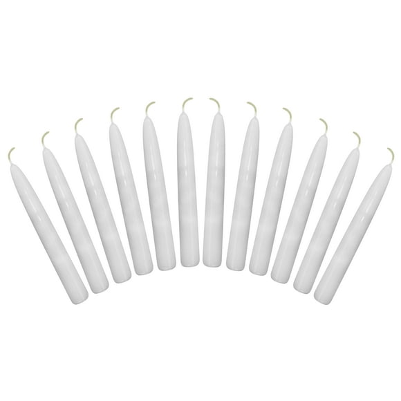 6" Unscented Taper Candles Box of Twelve Candles Made in The USA (White)