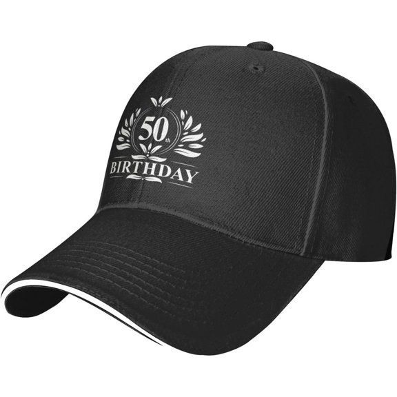 50th Birthday Hat for Men Women Adjustable Baseball Cap Black Trucker Hat Outdoors