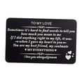 thumbnail image 5 of perfeclan Engraved Wallet Insert, Card Insert, Note Card, Greeting Card for Wallet for Valentine's Day, Christmas, Boyfriend, Girlfriend TO MY LOVE, 5 of 9