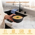 thumbnail image 2 of Homienly 8-Piece 26oz Large Cereal Bowls Set - Unbreakable Wheat Fiber Blend Soup & Salad Bowls, Lightweight BPA-Free Dinnerware for Everyday Meals, Microwave & Dishwasher Safe, Classic Black, 2 of 8