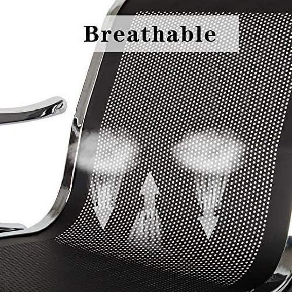 Office Waiting Room Chairs 3-Seat,Reception Chairs Visitor Guest Chair with Arms for Airport Market Bank Salon (Black, 3 Seats)